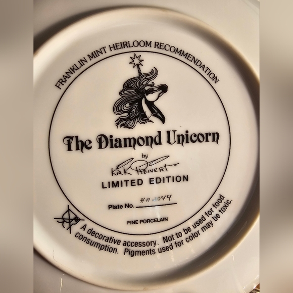 Plate Unicorn Franklin Mint - Picture 4 of 4